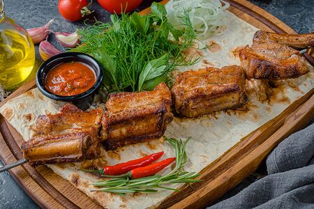 Шашлык из свиных рёбер