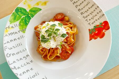 Феттуччине со страчателлой