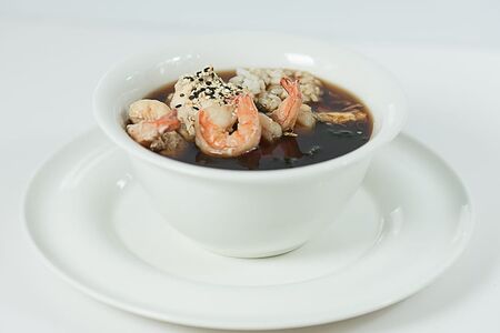 Суп с тигровыми креветками