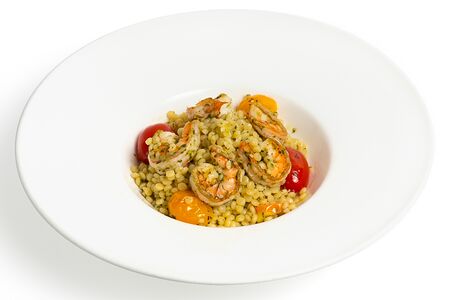 Паста птитим с креветками