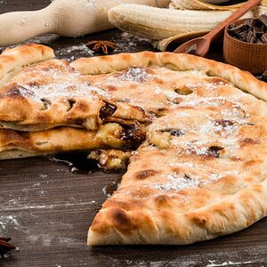 Пирог с бананом и шоколадом