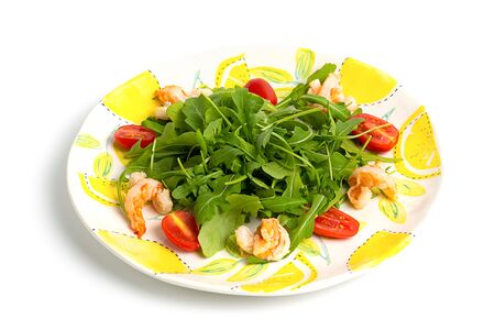 Руккола с креветками