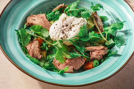 Салат с ростбифом лимонная заправк