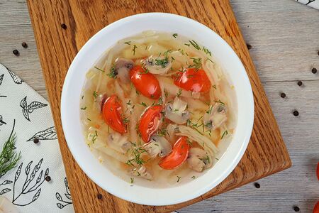 Щи с грибами