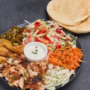 Шаверма на тарелке