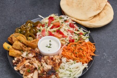 Шаверма на тарелке