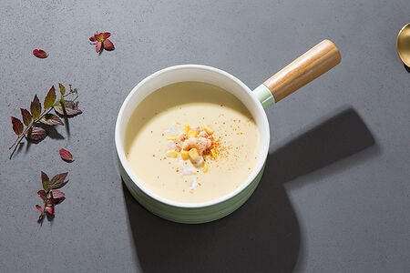 Кукурузный суп с креветками