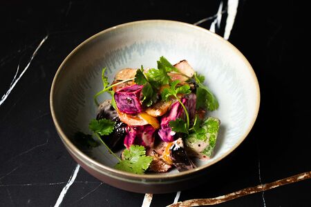 Запеченные овощи с имбирным соусом