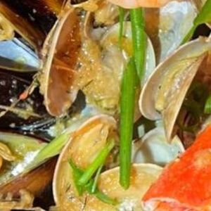 Мидии Вонголе в сливочно-чесночном соусе