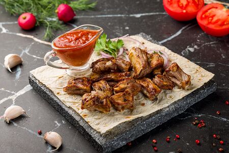 Шашлык из бараньих семечек