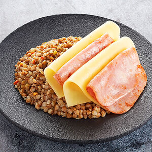 Гречка с ветчиной и сыром