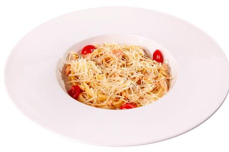 Паста фетучини с лососем