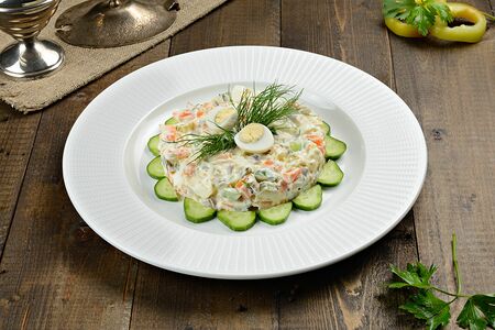 Оливье с курицей