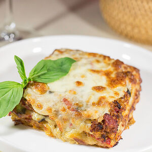 Лазанья с домашней пастой и индейкой