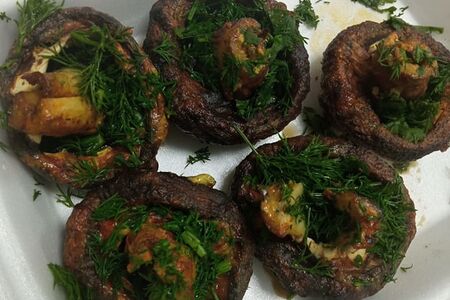 Шампиньоны на гриле