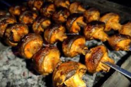 Шампиньоны на углях 