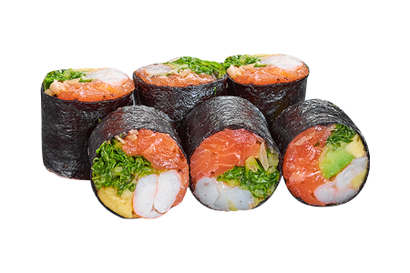 Сашими ролл с лососем и креветкой