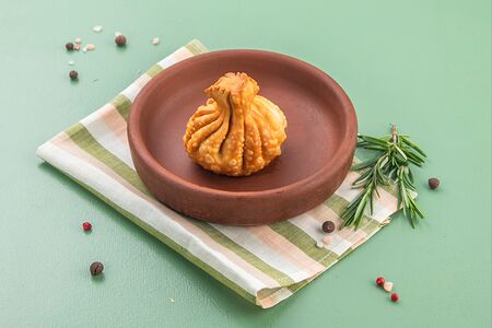 Жареные хинкали с лососем