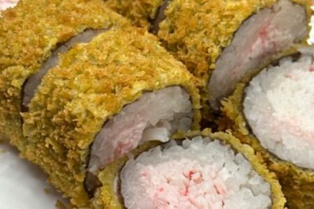 Жареный с крабом