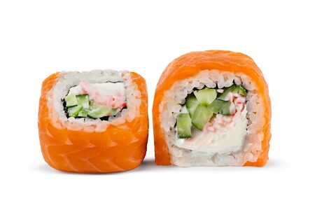 Ролл лосось краб