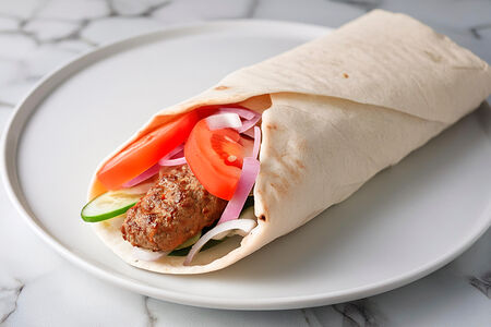 Люля-кебаб из свинины в лаваше