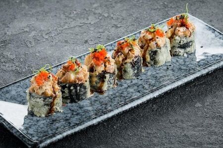 Темпура, угорь, ореховый соус