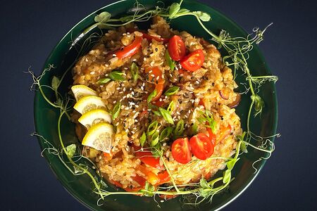 Тяхан с курицей