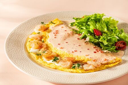 Омлет с креветкой