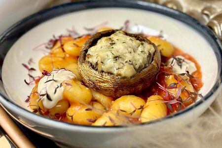 Ньокки с шампиньонами