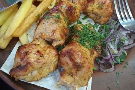 Куриная грудка на мангале 