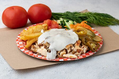 Шаверма на тарелке