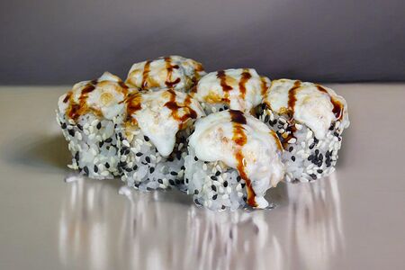 Запечённый ролл с угрем 