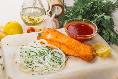 Лосось на углях