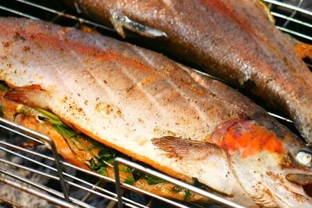 Форель на углях