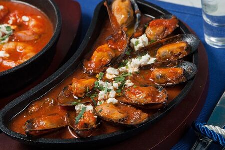 Мидии саганаки