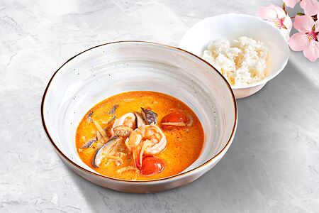 Суп Том Ям и рис