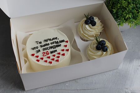 Набор Бенто-торт и капкейки для любимого человека Ты лучшее