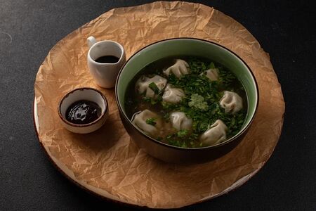 Суп с мини-хинкалями