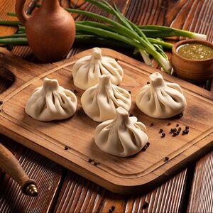 Жареные хинкали с бараниной 