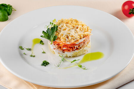 Салат Мимоза с консервированным тунцом