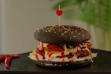 Блэк бургер с Креветками