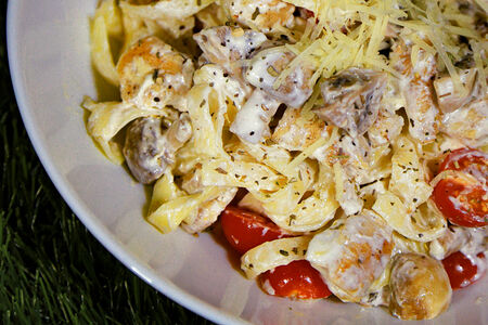 Тальятелле курица-грибы