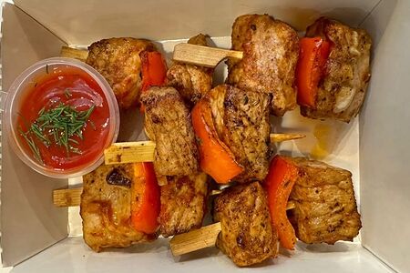 Шашлык из курицы с перцем