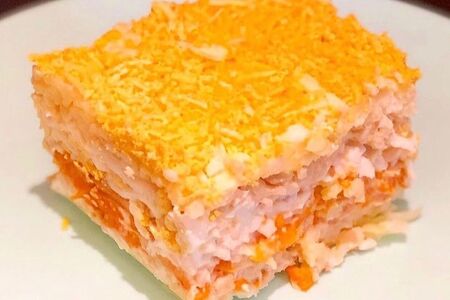 Салат мимоза с курицей