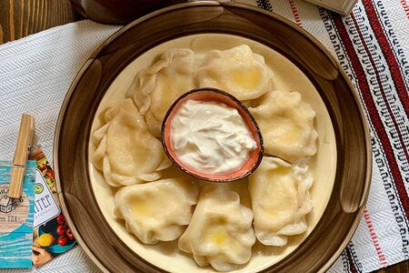 Вареники с сулугуни и зеленью