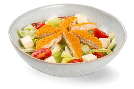 Салат Цезарь с веганскими наггетсами