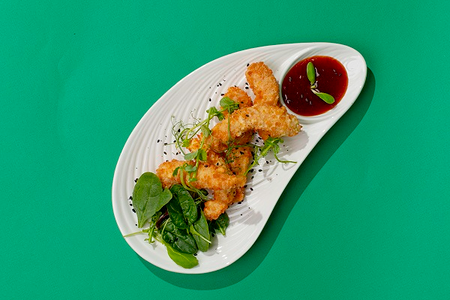 Креветки панко в сладком чили