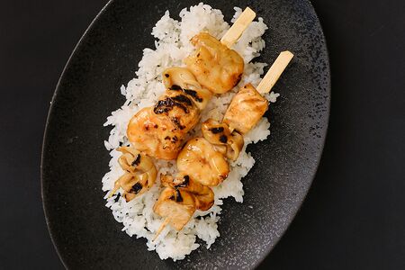 Шашлычки Якитори из креветок