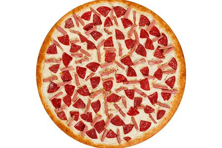 Пицца с окороком и сервелатом