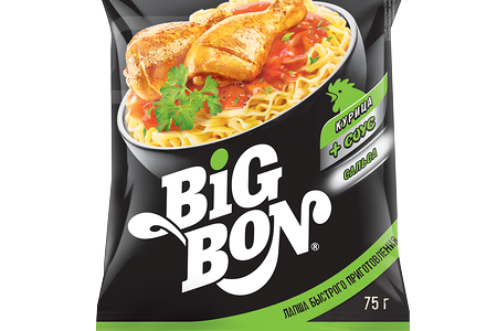 Big bon Лапша в пакете курица+соус Сальса
